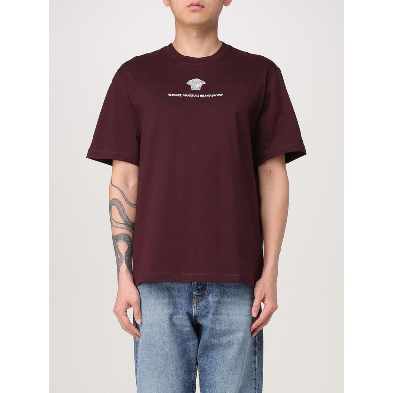Versace T-Shirt Men Burgundy